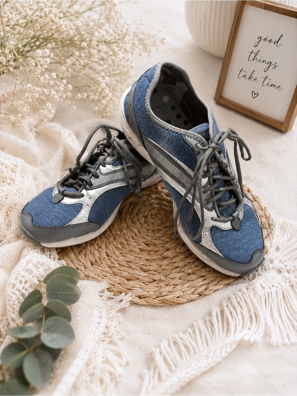Ryka Blue and Gray Women's Athletic Sneakers